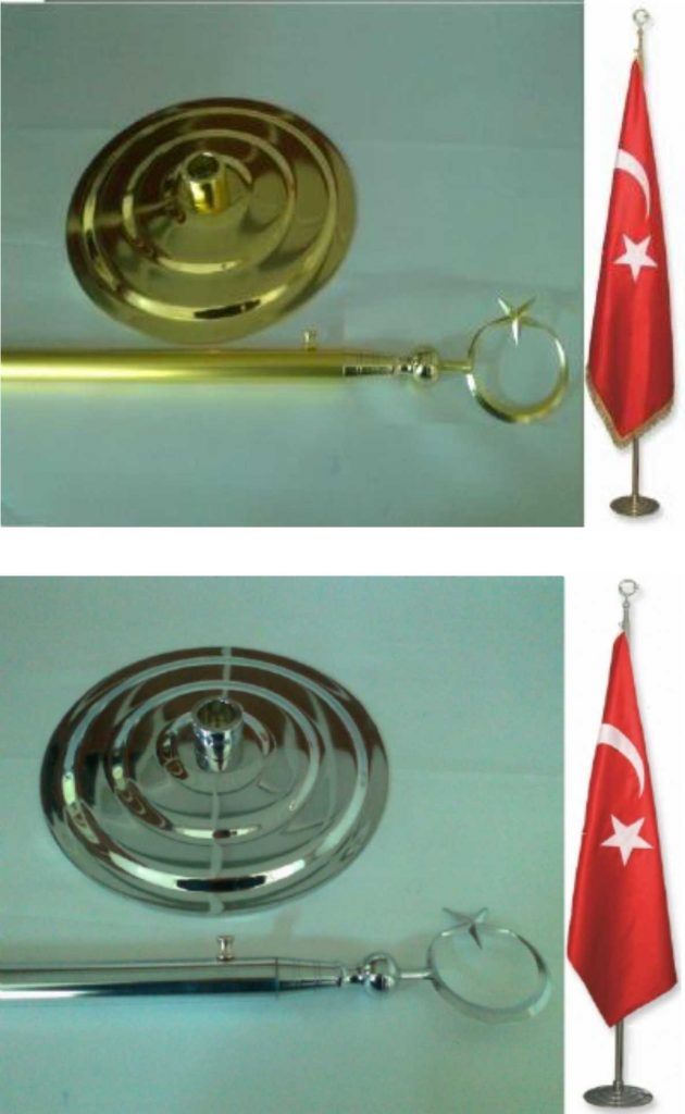 Pirinç Makam Bayrak Krom Makam Bayrak Direği imalatı ve satışı